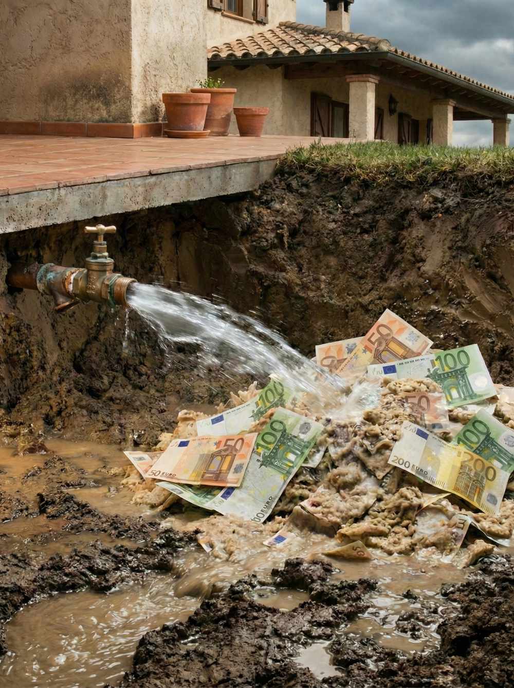 Fuite d'eau non détectée à Perpignan